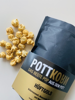 Gourmet Popcorn: "Hüftgold" mit Karamell-Meersalz -handgemacht-